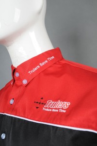 DS075 custom-made short-sleeved team shirts, cotton-loaded workwear, team shirt garment factory detail view-7